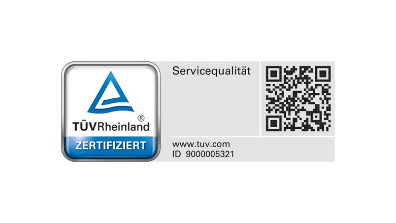 TÜV Zertifizierung für Servicequalität
